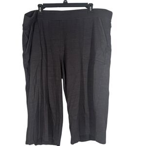 T by Talbots Black Bermuda Shorts Sz 3X UPF 50+ Modal Blend Pull On Stretchy